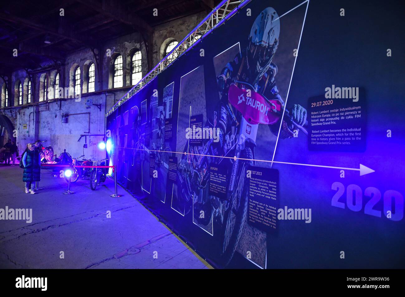 2024.03.11 Swietochlowice Zuzel Wydarzenia 100-lecie zuzla Sezon 2024 Wystawa 100 lat zuzla w Swietochlowicach N/z motocykle zuzlowe, hala Walcownia Huty Silesia w Swietochlowicach, Lipiny, historia Foto Marcin Bulanda/PressFocus 2024.03.11 Swietochlowice Speedway Events Season 2024 Wystawa 100 lat zuzla w Swietochlowicach motocykle zuzlowe, hala Walcownia Huty Silesia w Swietochlowicach, Lipiny, historia Credit: Marcin Bulanda/PressFocus Credit: Sipa USA/Alamy Live News Stock Photo