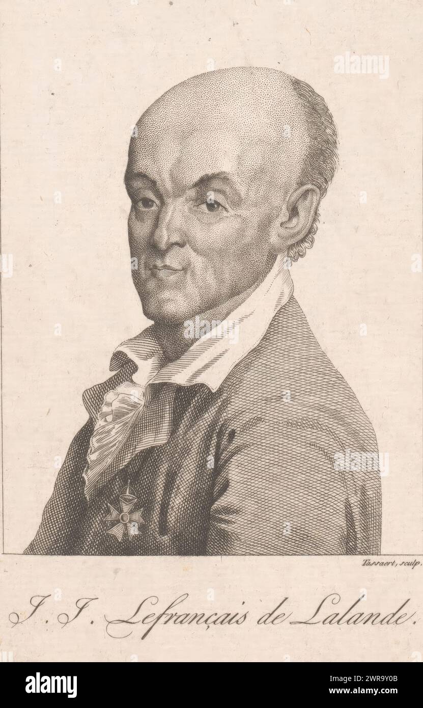 Portrait of Joseph Jérôme Lefrançois de Lalande, print maker Paul
