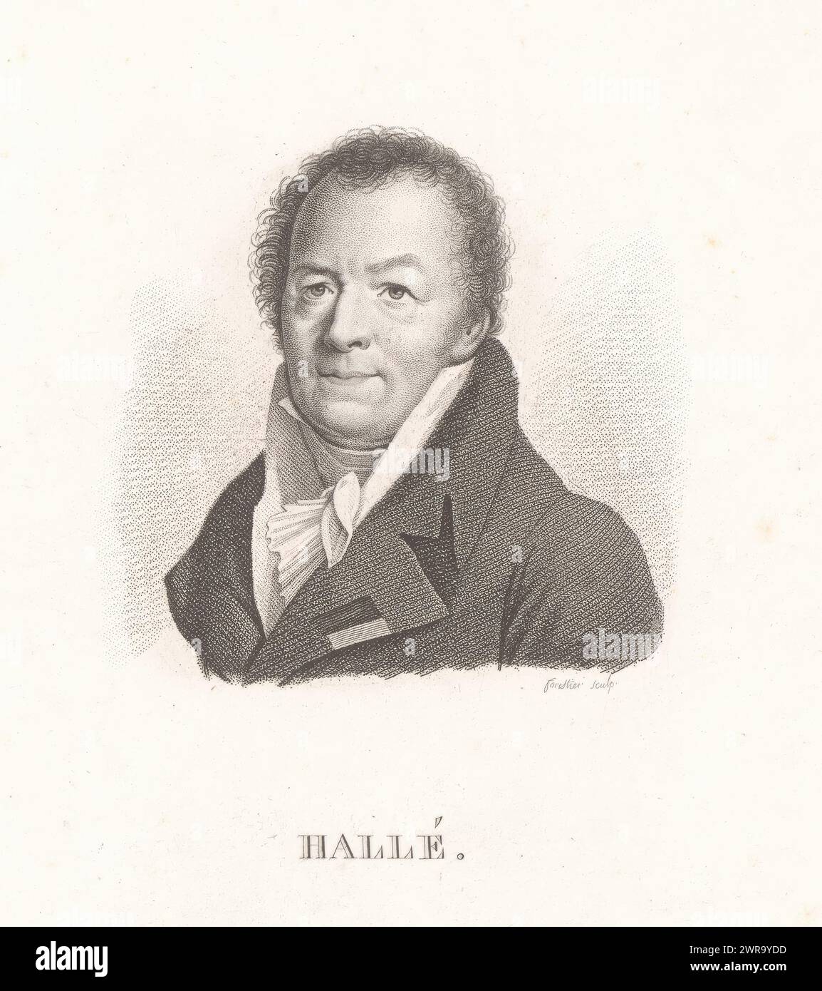 Portrait of Jean Noël Hallé, print maker Charles Aimé Forestier