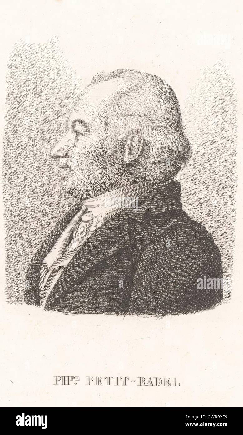 Portrait of Philippe Petit-Radel, print maker: Charles Aimé Forestier, (attributed to), Ambroise Tardieu, (possibly), publisher: Charles Louis Fleury Panckoucke, print maker: Paris, France, publisher: Paris, 1818 - 1832, paper, engraving, height 204 mm × width 143 mm, print Stock Photo