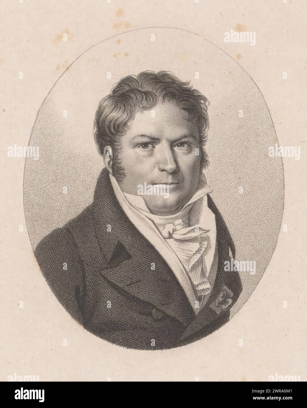 Portrait of Guillaume Louis Ternaux, print maker: Ambroise Tardieu, Paris, 1820 - 1821, paper, engraving, height 209 mm × width 131 mm, print Stock Photo