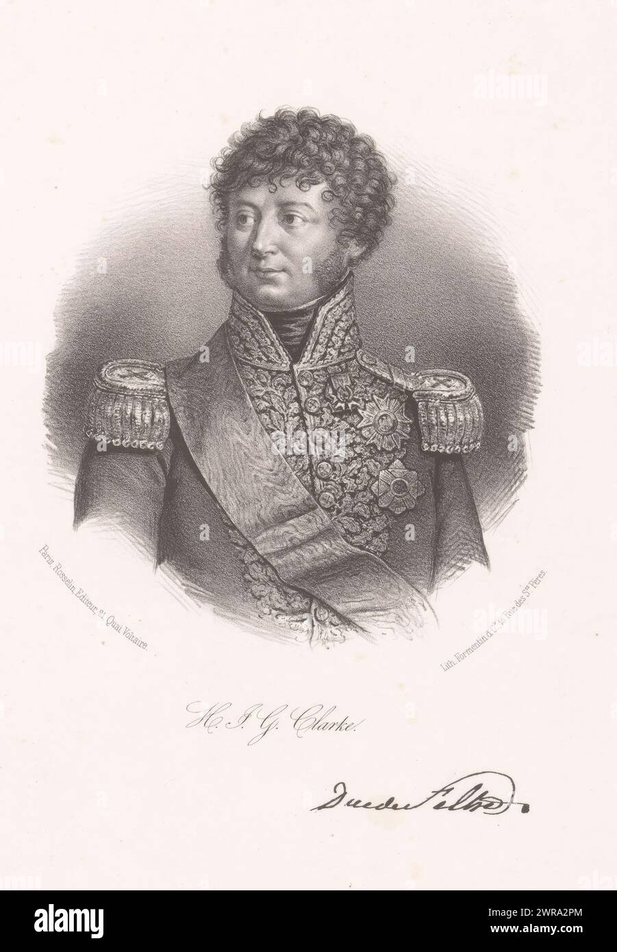 Portrait of HenriJacquesGuillaume Clarke, H.J.G. Clarke (title on
