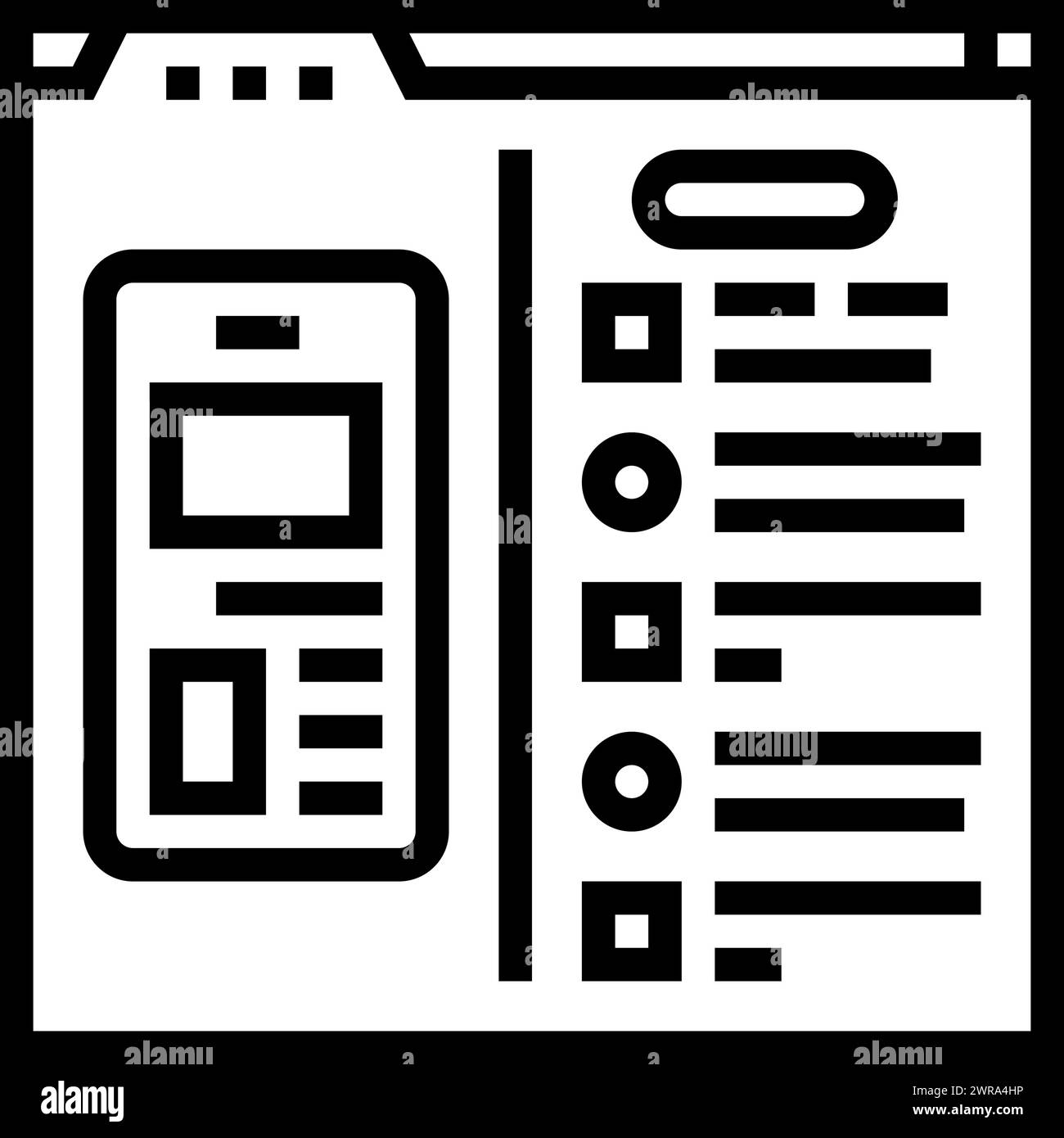 usability testing ux ui design line icon vector illustration Stock ...
