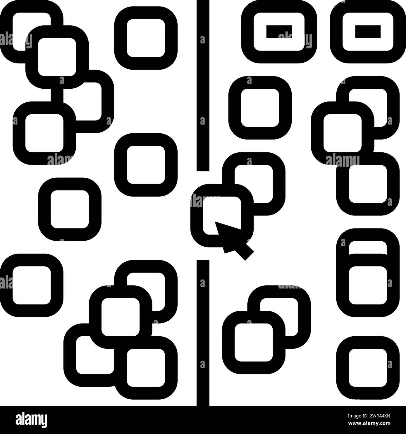affinity diagram ux ui design line icon vector illustration Stock ...