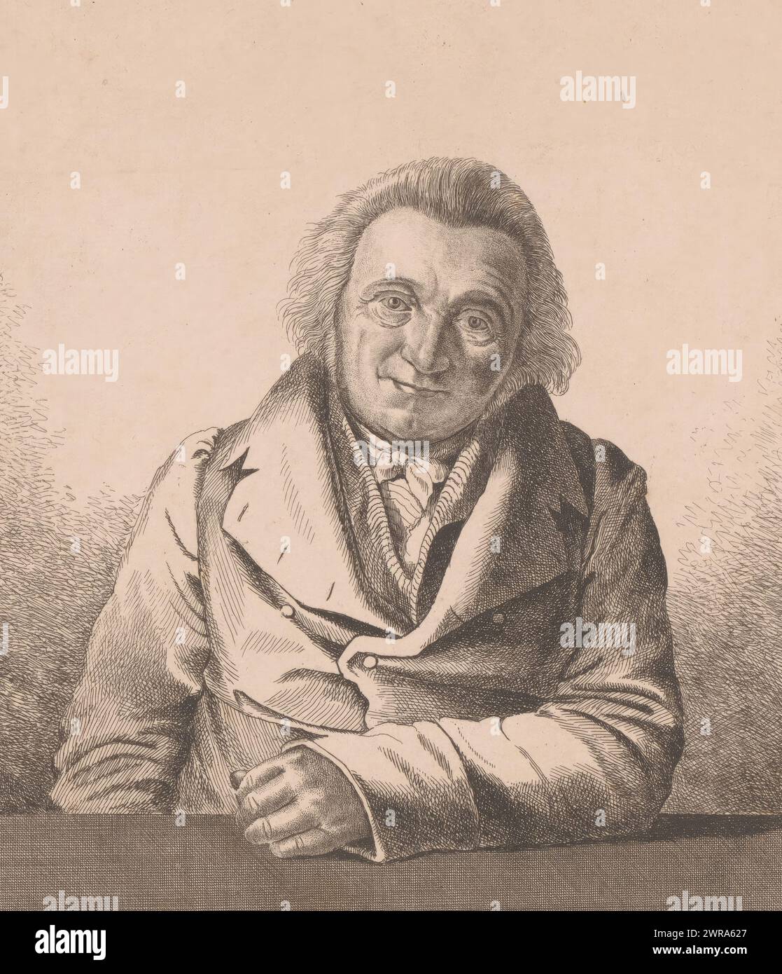 Portrait of Johann Gottfried Eichhorn, print maker: Ludwig Emil Grimm, 1800 - 1863, paper, etching, height 209 mm × width 170 mm, print Stock Photo
