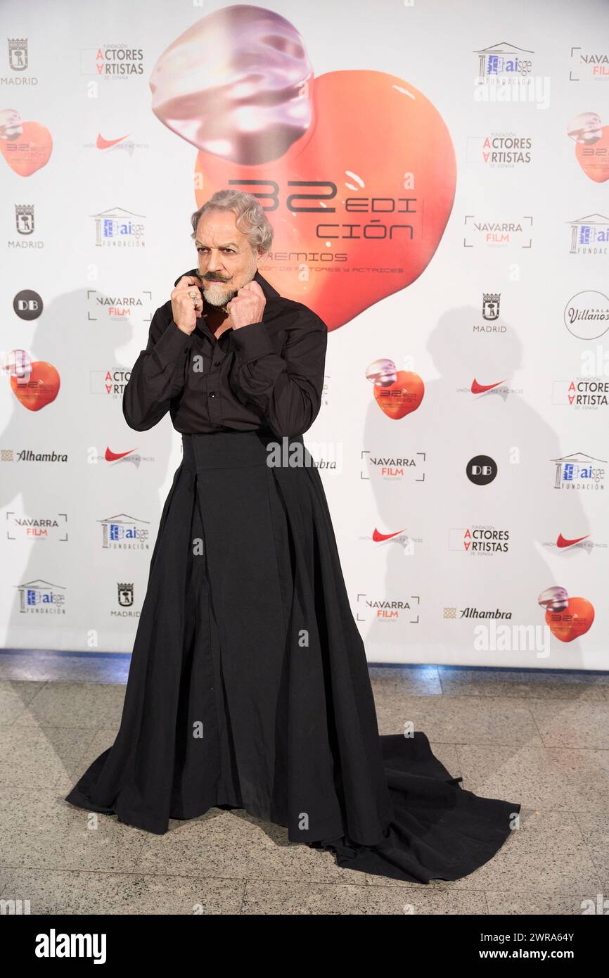 Madrid. Spain. 20240311,  Antonio Albella attends 32nd 'Union de Actores y Actrices' Awards - Red Carpet at Circo Price on March 11, 2024 in Madrid, Spain Stock Photo