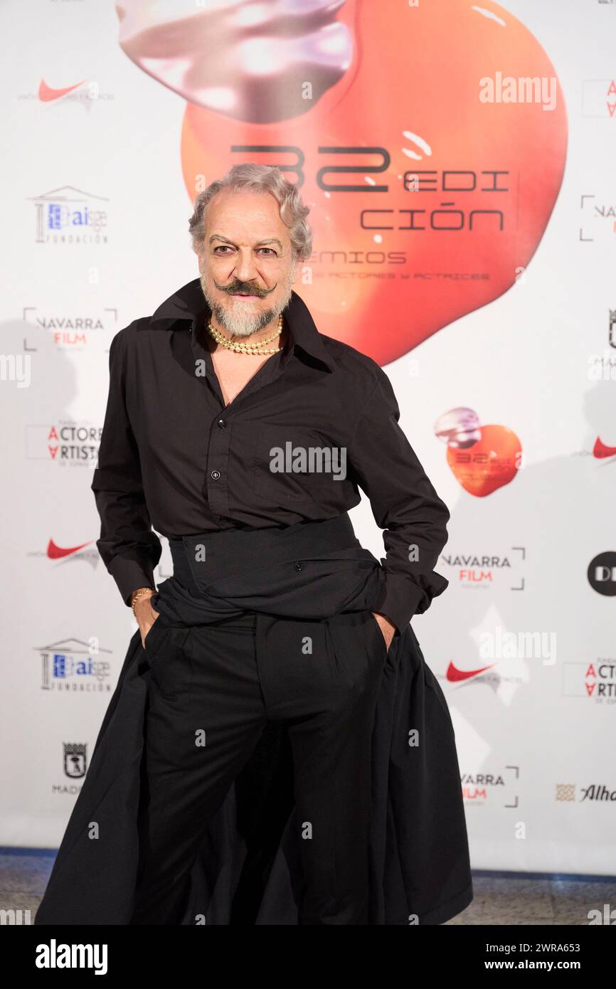 Madrid. Spain. 20240311,  Antonio Albella attends 32nd 'Union de Actores y Actrices' Awards - Red Carpet at Circo Price on March 11, 2024 in Madrid, Spain Stock Photo