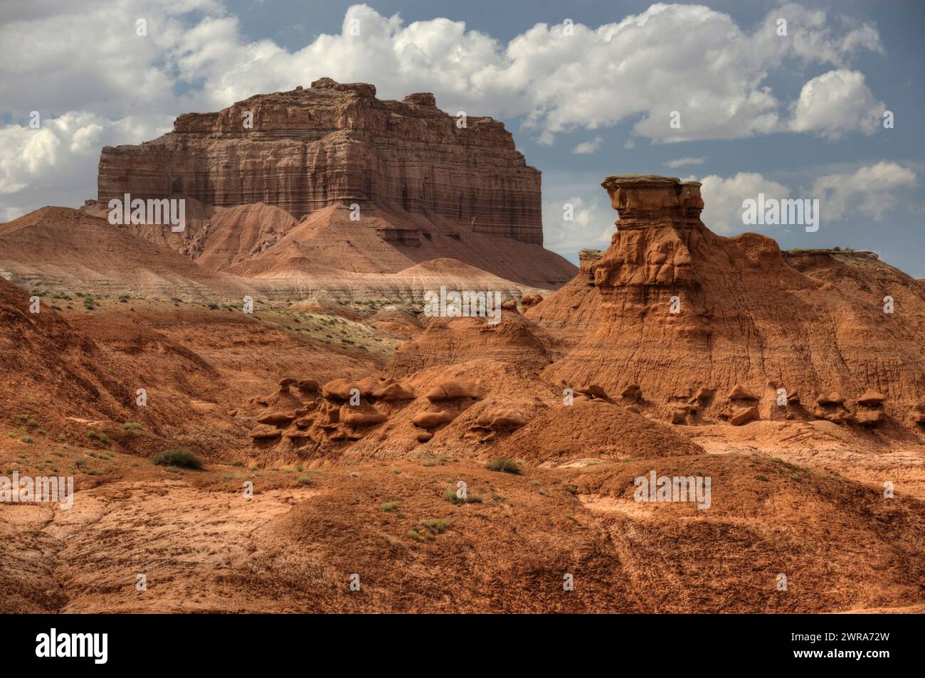 Wild Horse Butte, a feature in Utah's Goblin Valley State Park. Stock Photo