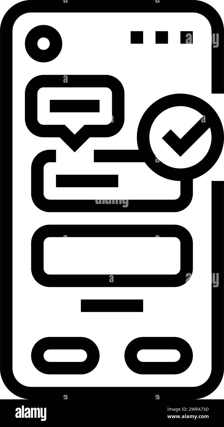 microcopy ux ui design line icon vector illustration Stock Vector Image ...