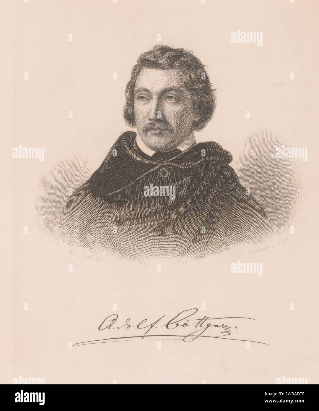 Portrait of Adolf Böttger, print maker August Weger, print maker