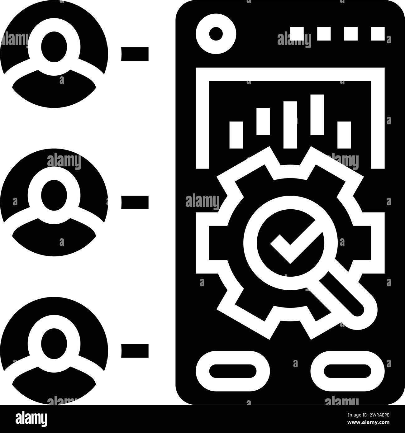 user research ux ui design glyph icon vector illustration Stock Vector ...