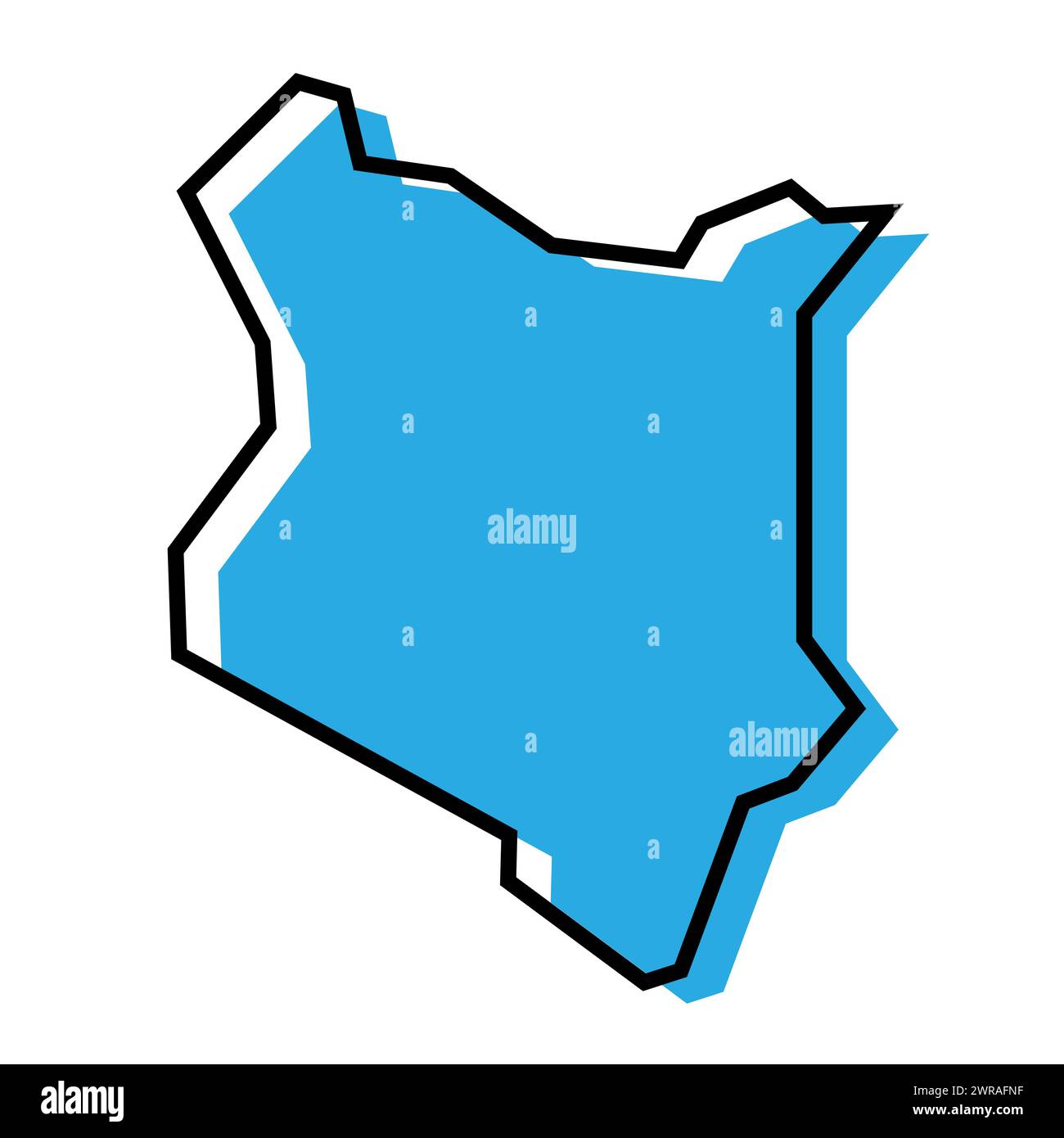 Blank kenya map Stock Vector Images - Alamy