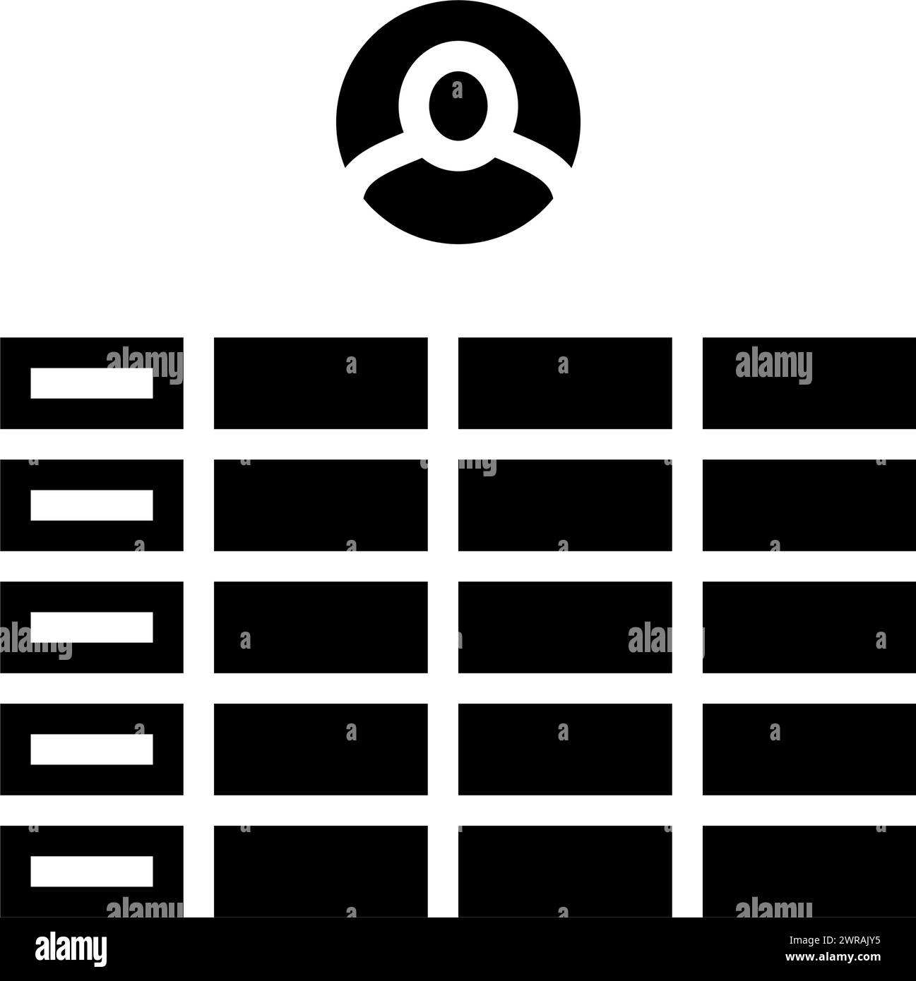 guerrilla testing ux ui design glyph icon vector illustration Stock ...