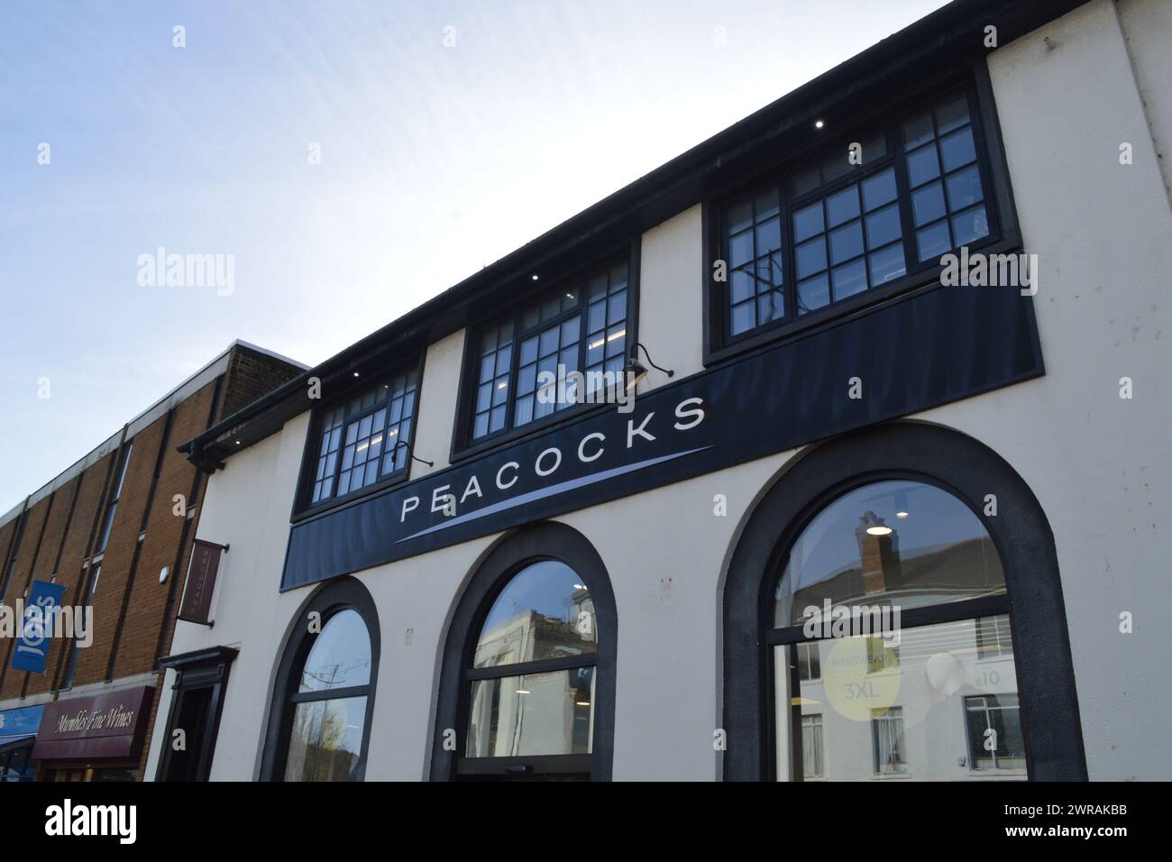 Peacocks Clothes Store in Mumbles, Swansea, Wales, United Kingdom. Stock Photo