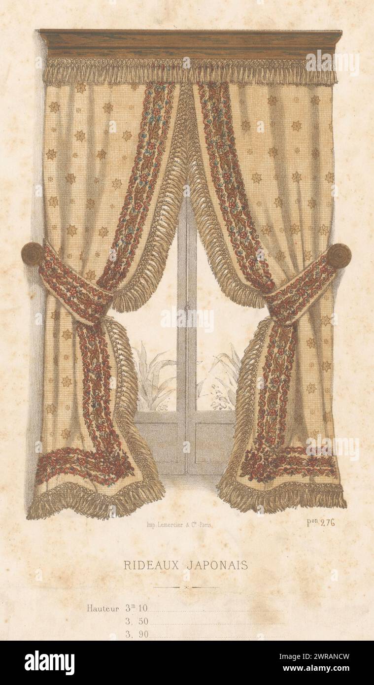 2 Rideaux Panneaux En Toile Orientale – Style Japonais Melon – Coton/lin – Neufs