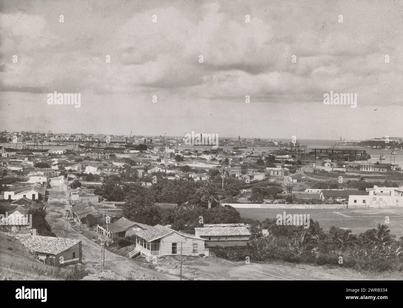 Panorama of Havana  Cuba, circa 1920 Stock Photo