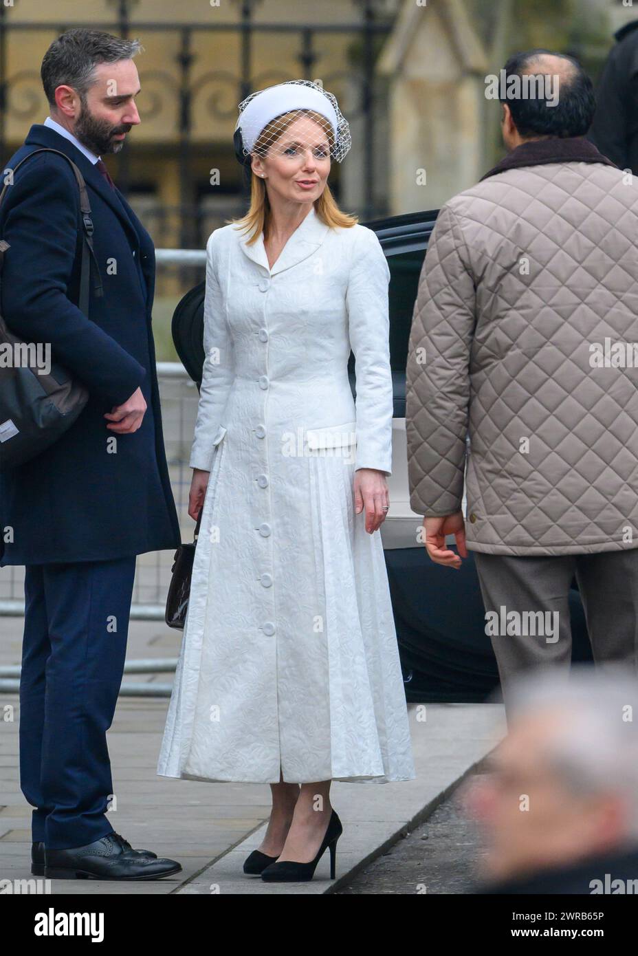 Spice Girls star, Geri Halliwell, attends the Commonwealth Day service at Westminster Abbey, London, 11th March 2024 Stock Photo