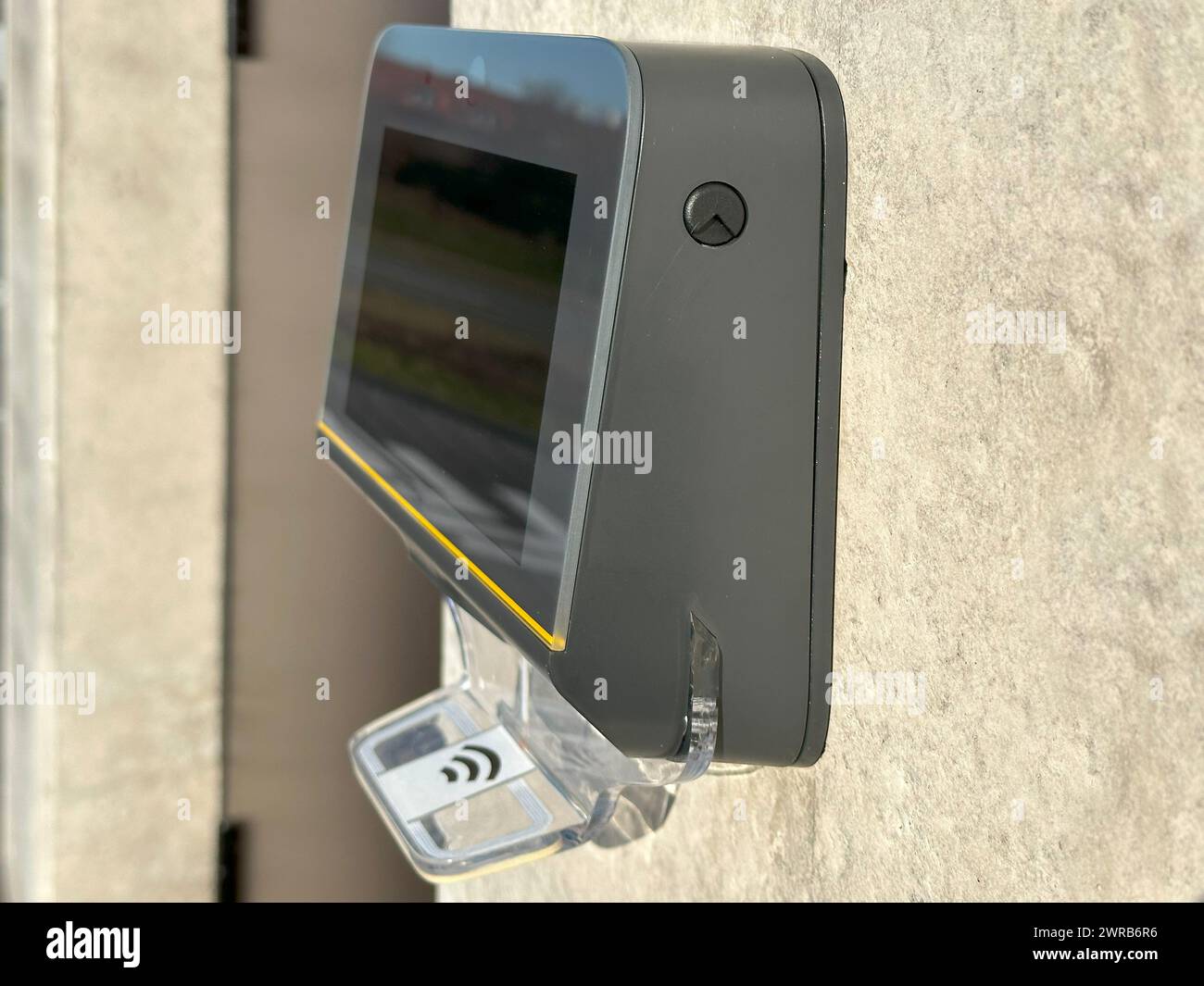 electronic terminal for entering Porsche Charging Lounge Bingen am