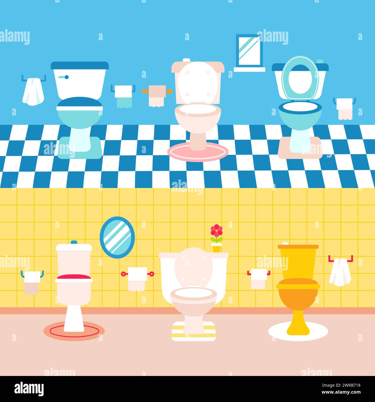 Toilet Bathroom Flat Concept Stock Vector Image Art Alamy toilet-bathroom-flat-concept-stock-vector-image-art-alamy