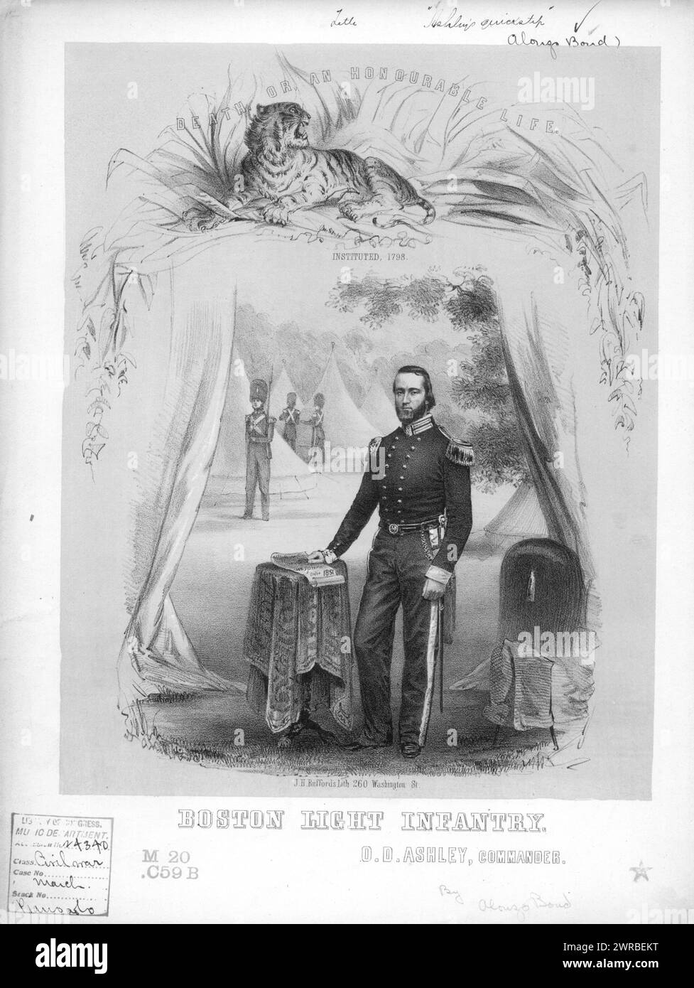 Ashley's quick step, Bond, Alonzo (composer), Oliver Ditson, Boston., United States, History, Civil War, 1861-1865, Songs and music Stock Photo
