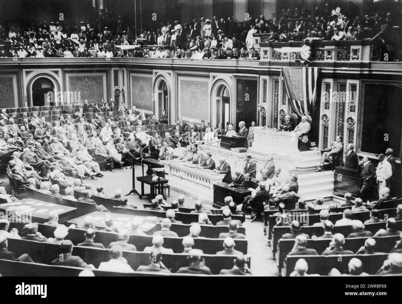 Congress in session in U.S. Capitol, Carpenter, Frank G. (Frank George), 1855-1924, collector, between 1890 and 1920, United States., Congress, Photographic prints, 1890-1920., Photographic prints, 1890-1920, 1 photographic print Stock Photo