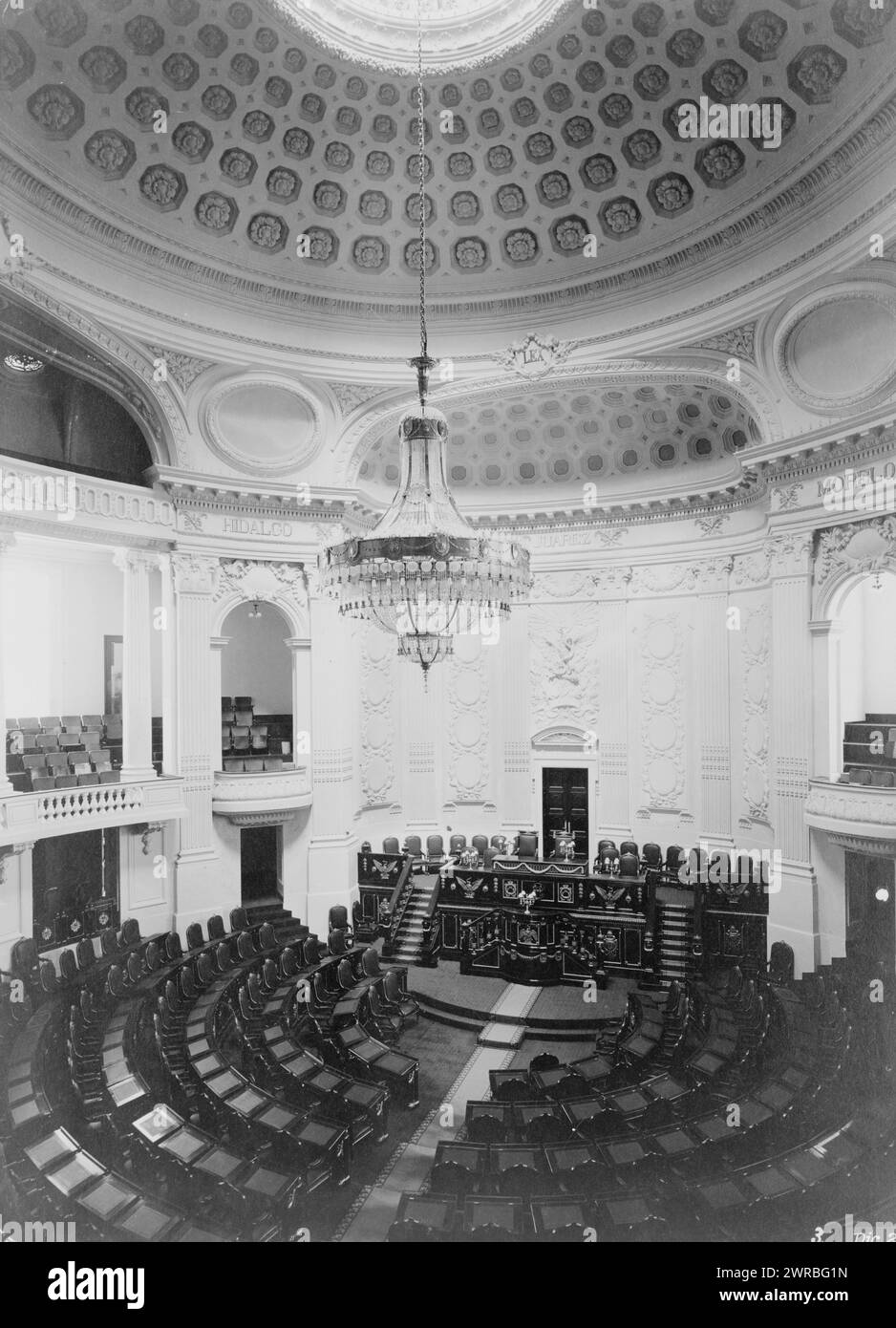 Chamber of Deputies, Lower House of the Mexican Congress, 1910, Government facilities, Mexico, 1910, Photographic prints, 1910., Photographic prints, 1910, 1 photographic print Stock Photo