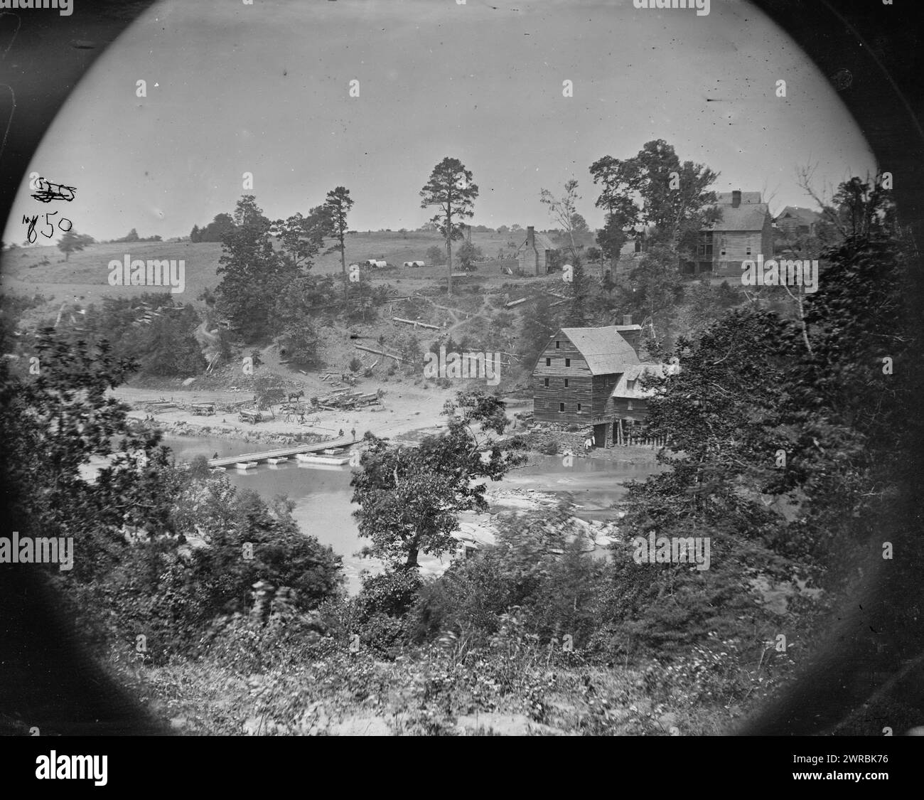 Jericho Mills, Virginia. Looking up North Anna river from south bank