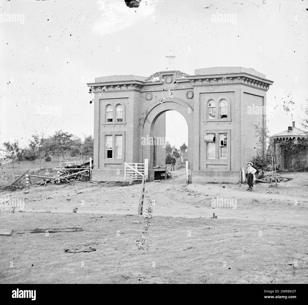 Gettysburg, Pa. The cemetery gatehouse, Photograph from the main