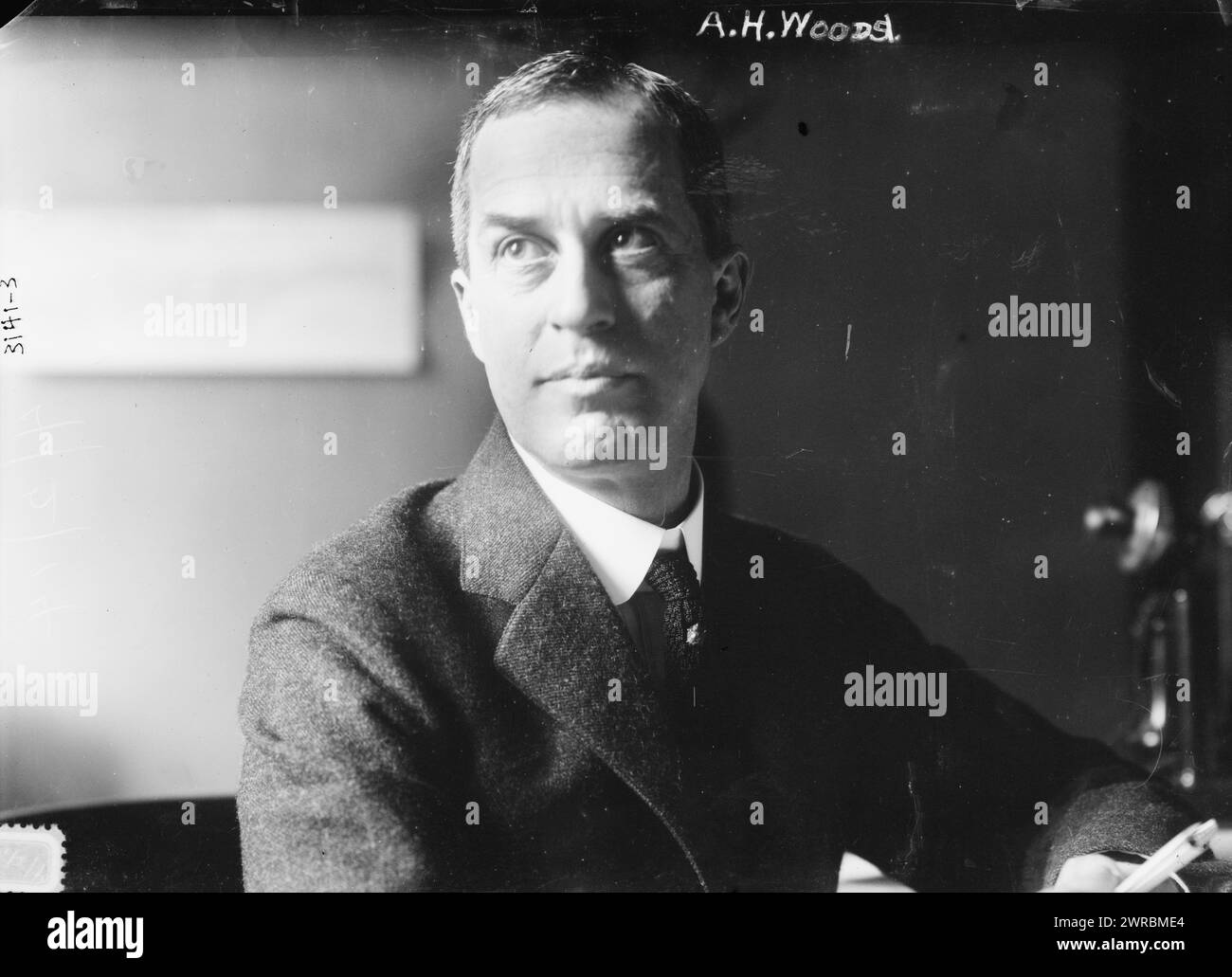 A.H. Woods, Photograph shows Colonel Arthur Hale Woods (1870-1942) an educator, journalist, military and law enforcement officer who became New York City Police Commissioner in 1914., 1914 April 2, Glass negatives, 1 negative: glass Stock Photo