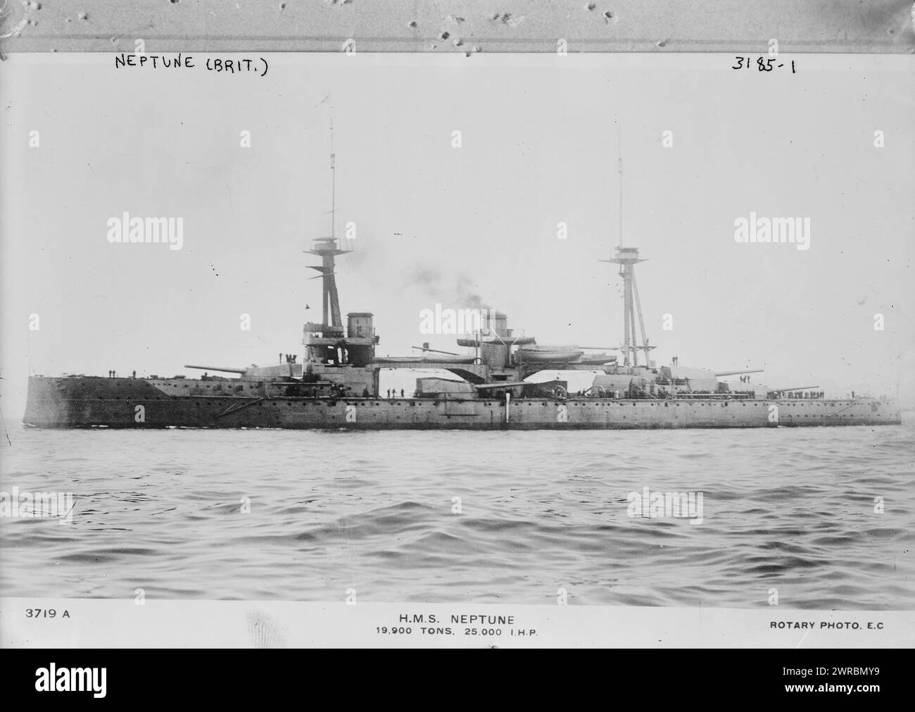 NEPTUNE, (Brit.), Photograph shows the H.M.S. Neptune,a Royal Navy ...