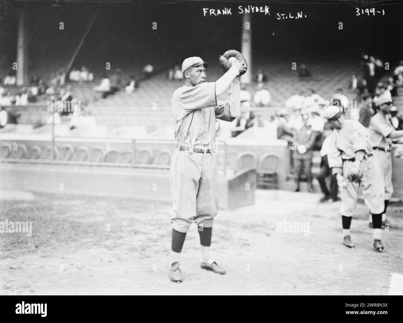 Frank Snyder, St. Louis NL (baseball), 1914, Glass negatives, 1 negative: glass Stock Photo