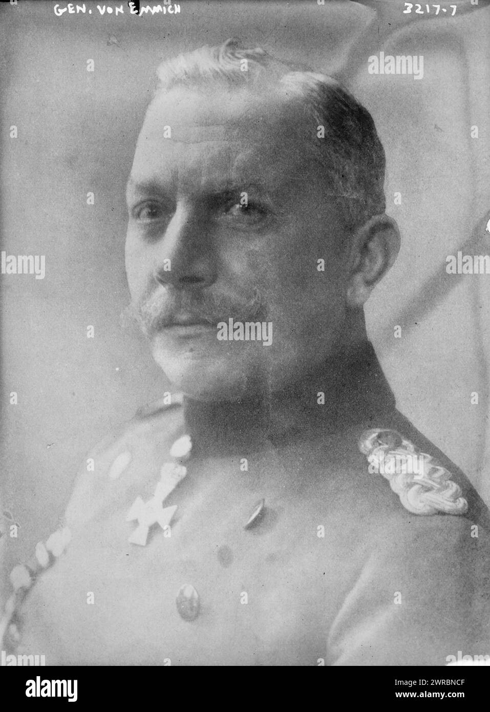 Gen. von Emmich, Photograph shows Prussian general Albert Theodor Otto Emmich (1848-1915) who served in World War I., between ca. 1910 and ca. 1915, Glass negatives, 1 negative: glass Stock Photo
