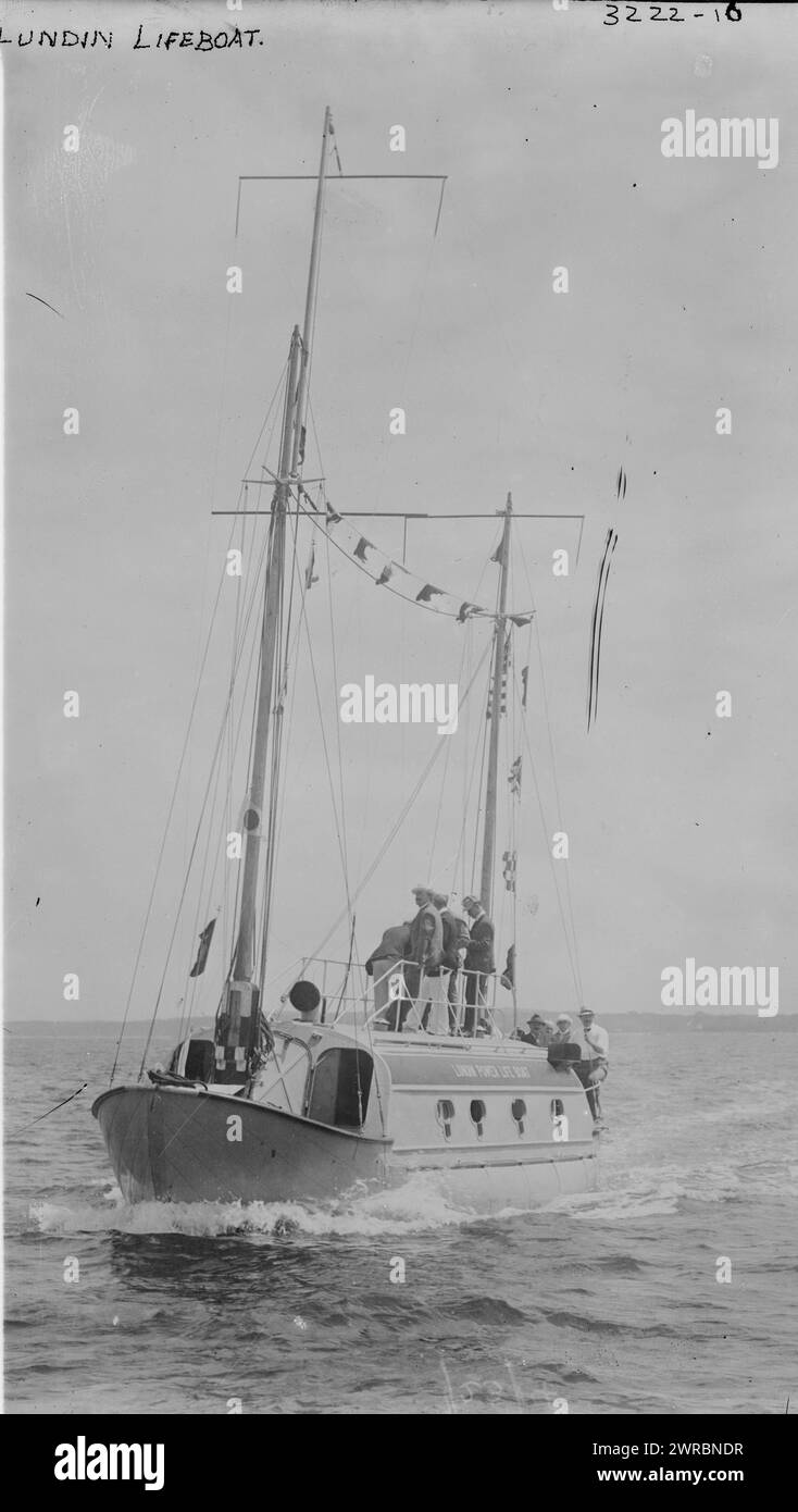 Lundin Lifeboat, between ca. 1910 and ca. 1915, Glass negatives, 1 negative: glass Stock Photo