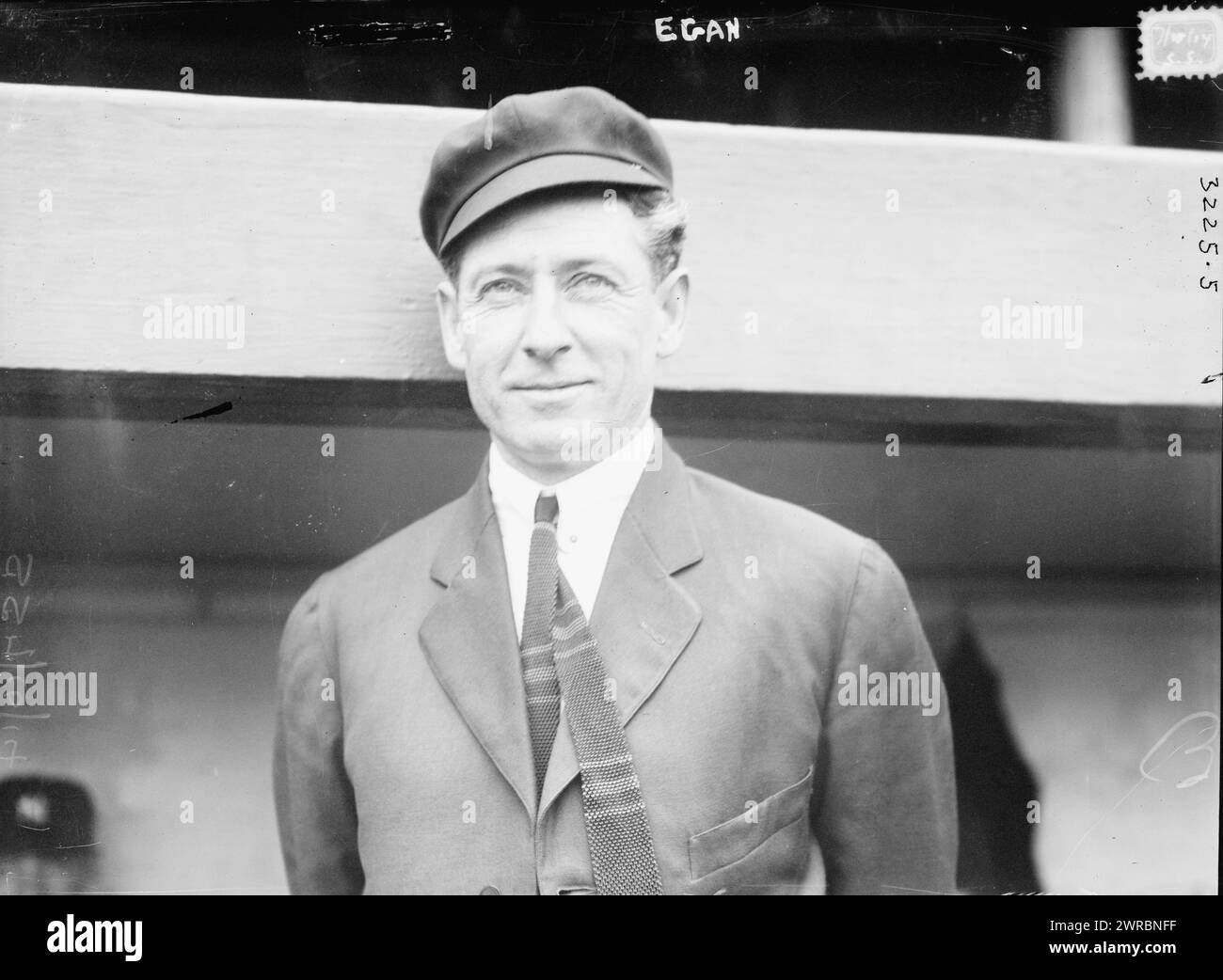 John J. 'Rip' Egan, AL umpire (baseball), 1914, Glass negatives, 1 negative: glass Stock Photo