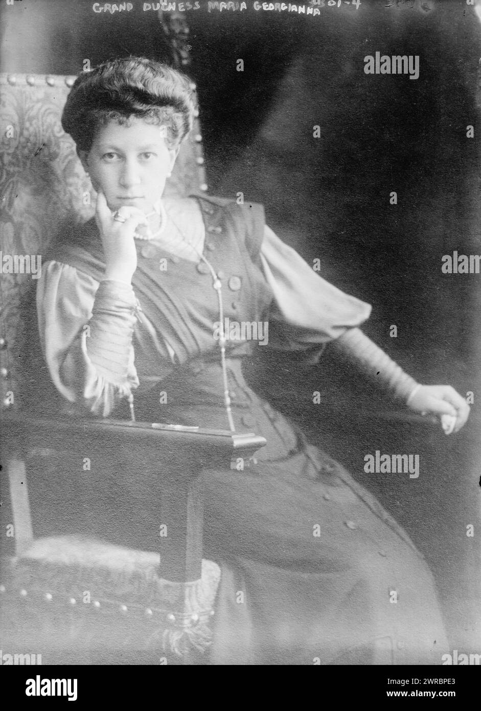 Grand Duchess Maria Georgianna, between ca. 1910 and ca. 1915, Glass negatives, 1 negative: glass Stock Photo