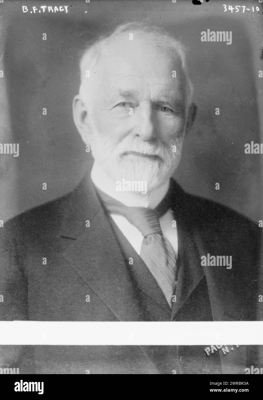 B.F. Tracy, Photograph shows politician Benjamin Franklin Tracy (1830-1915) who served as Secretary of the Navy from 1889 to 1893., between ca. 1910 and ca. 1915, Glass negatives, 1 negative: glass Stock Photo