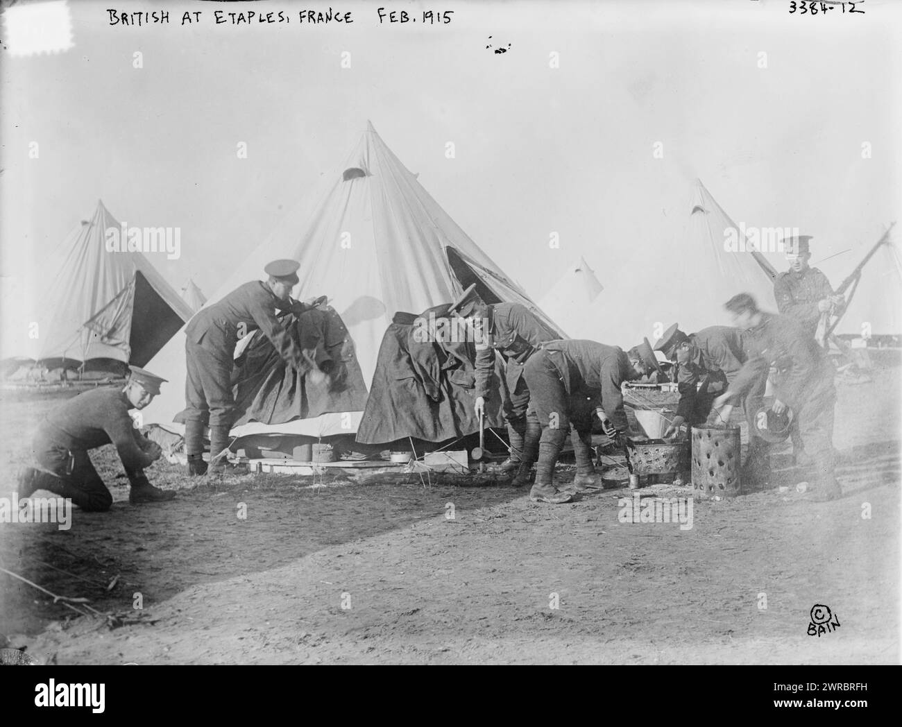 British at Etaples, France, Feb. 1915, Photograph shows British