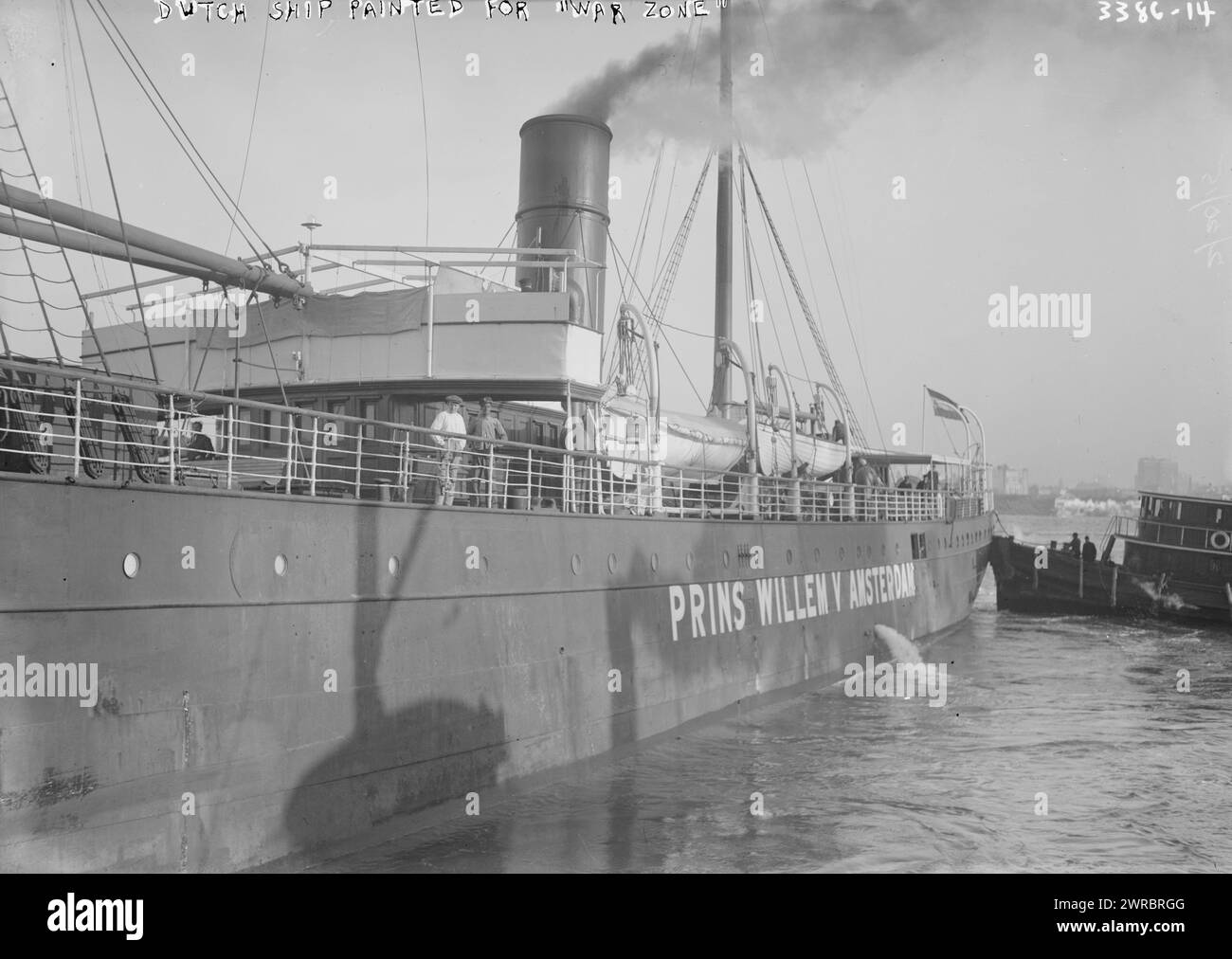 Dutch ship painted for 'War Zone', Photograph shows the Dutch steamship
