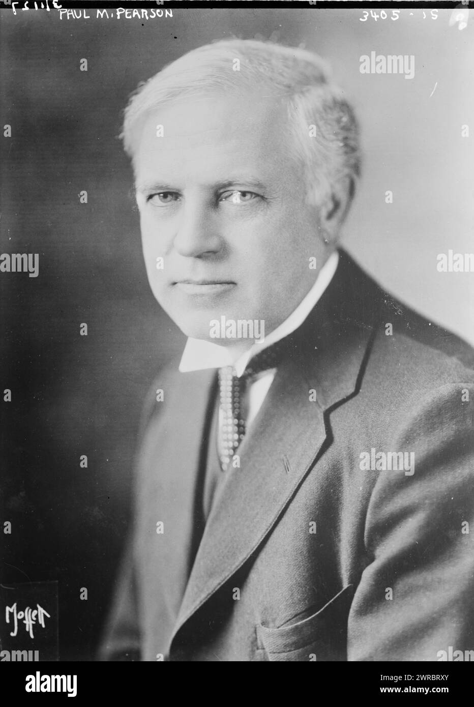 Paul M. Pearson, Photograph shows Dr. Paul Martin Pearson (1871-1938), an author, professor, and the first civilian Governor of the United States Virgin Islands., 1927 March 1, Glass negatives, 1 negative: glass Stock Photo