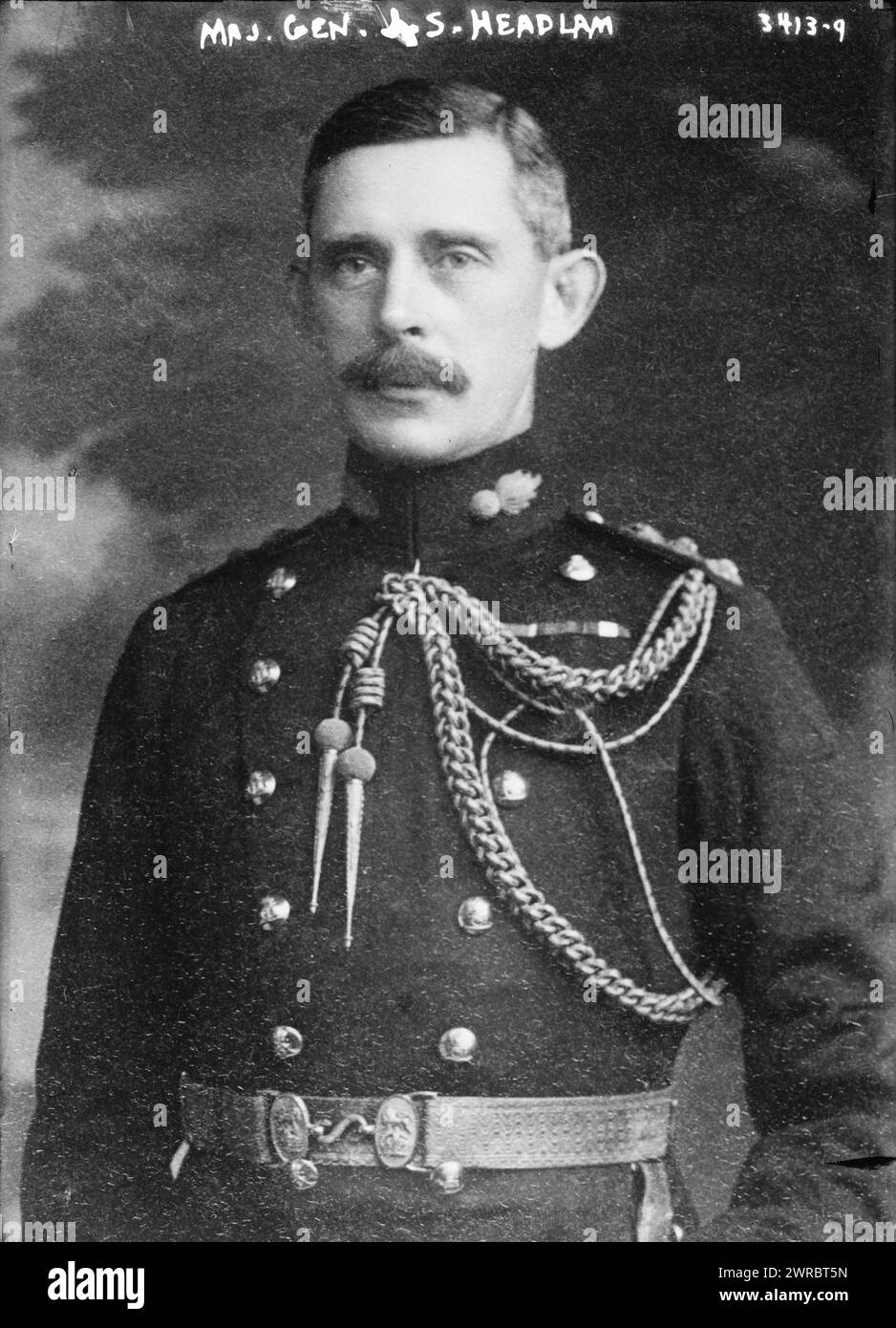 Maj. Gen. J.S. Headlam, Photograph shows Major-General Sir John Emerson Wharton Headlam (1864-1946), who was an artillery expert in the British Army., between ca. 1910 and ca. 1915, Glass negatives, 1 negative: glass Stock Photo