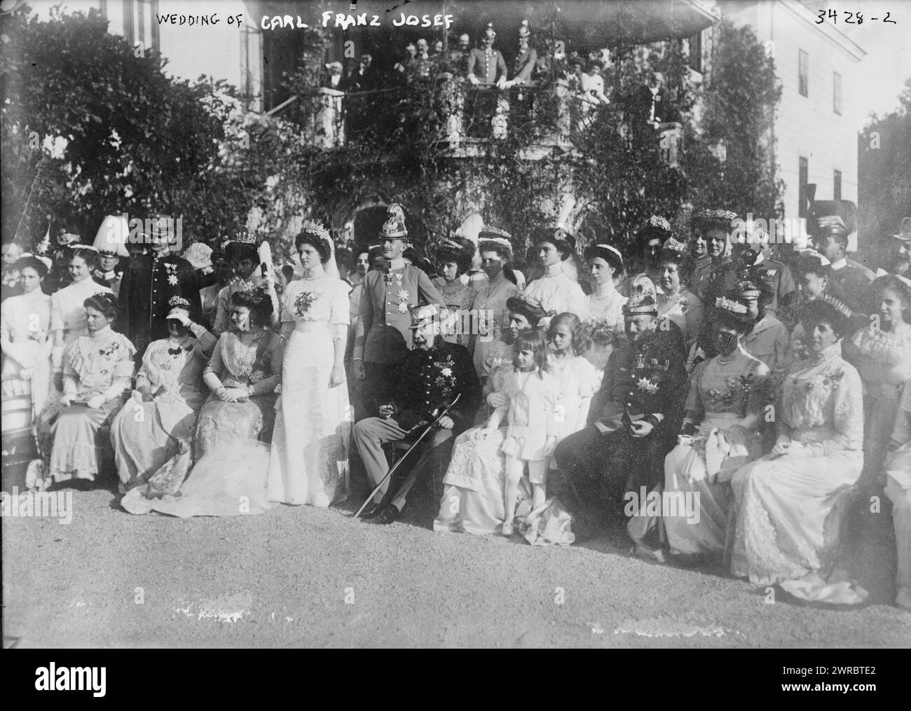 Wedding of Carl Franz Josef, between ca. 1910 and ca. 1915, Glass negatives, 1 negative: glass Stock Photo