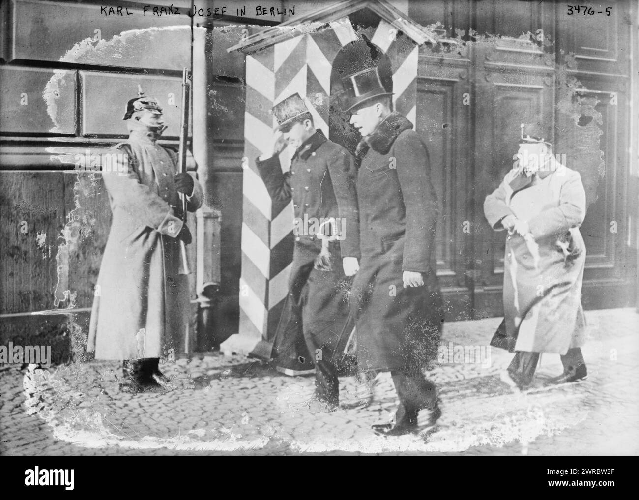 Karl Franz Josef in Berlin, Photograph shows Charles I of Austria, Charles Francis Joseph Louis Hubert George Otto Mary of Habsburg-Lorraine (1887-1922), the last ruler of the Austro-Hungarian Empire., between ca. 1910 and ca. 1915, Glass negatives, 1 negative: glass Stock Photo