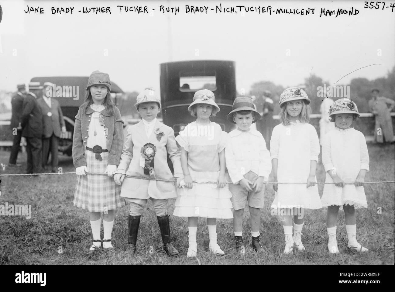 Jane Brady, Luther Tucker, Ruth Brady, Nich. Tucker, Millicent Hammond ...