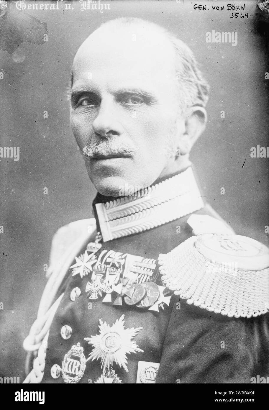 General von Hohn, Photograph shows Maximilian Ritter von Höhn, who was an officer in the German Army during World War I., between ca. 1910 and ca. 1915, Glass negatives, 1 negative: glass Stock Photo