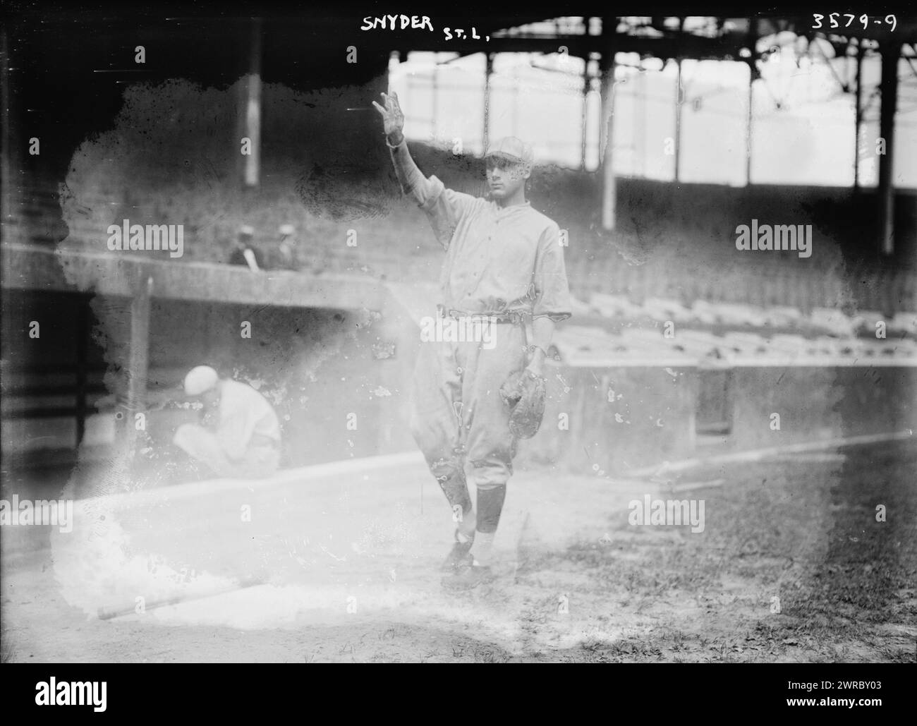 Frank Snyder, St. Louis NL (baseball), 1914, Glass negatives, 1 negative: glass Stock Photo