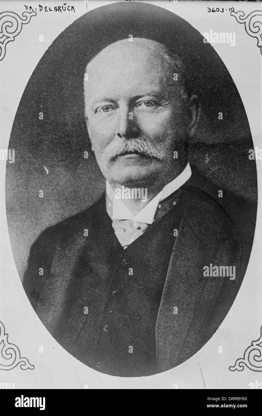 Dr. Delbrück, Photograph shows Clemens Ernst Gottlieb von Delbrück (1856-1921), a German national,ist politician and later nobleman., between ca. 1910 and ca. 1915, Glass negatives, 1 negative: glass Stock Photo