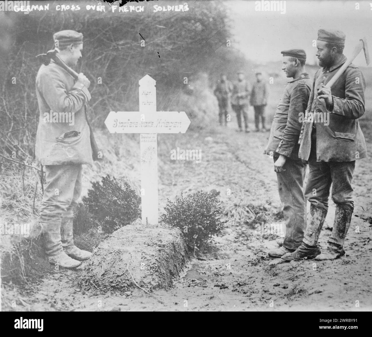WW1 photo postcard three graves at the Hindenburg Line France WW1 photo postcard three graves at the Hindenburg Line France