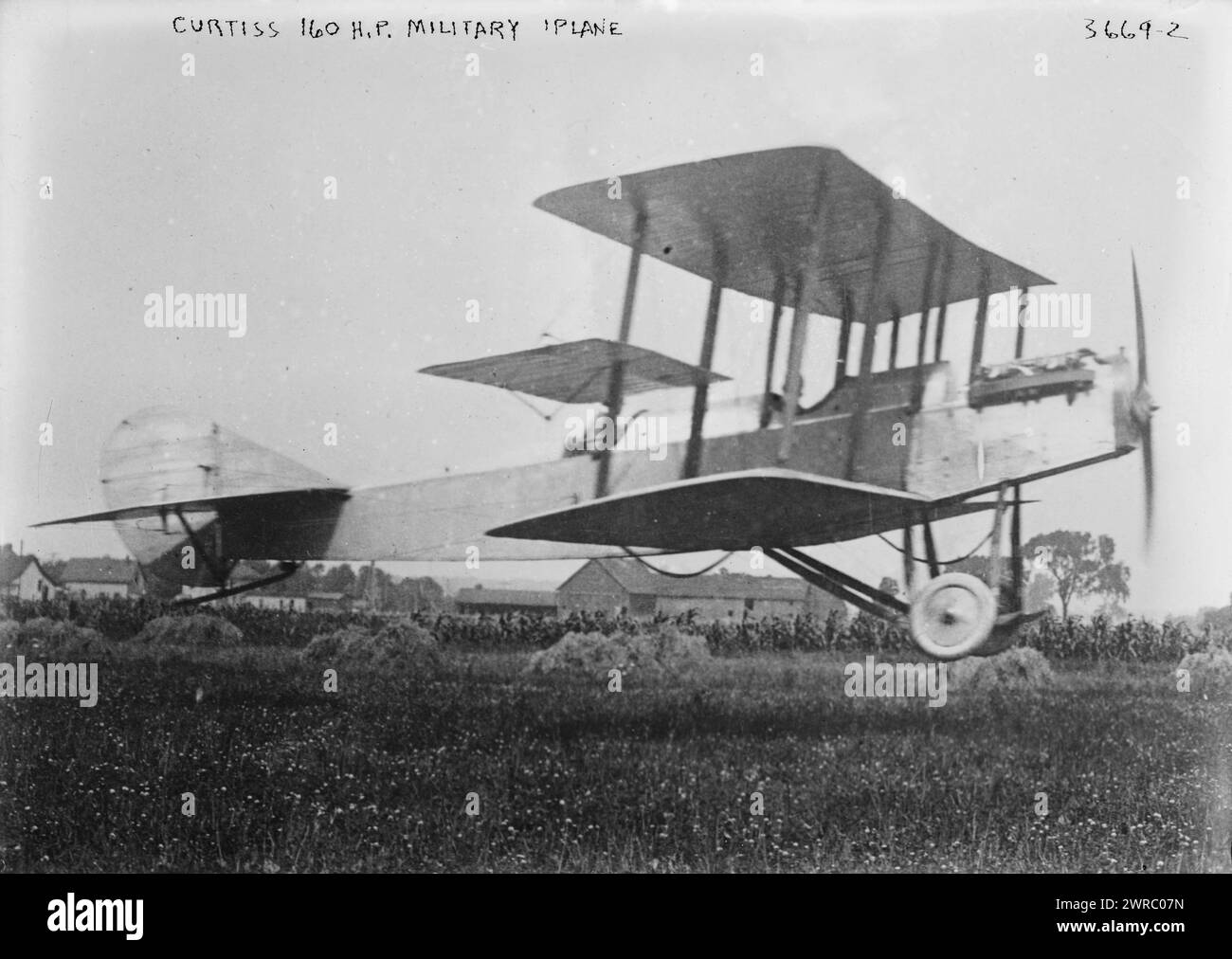 Curtiss 160 H.P. Military Plane, between ca. 1910 and ca. 1915, Glass negatives, 1 negative: glass Stock Photo