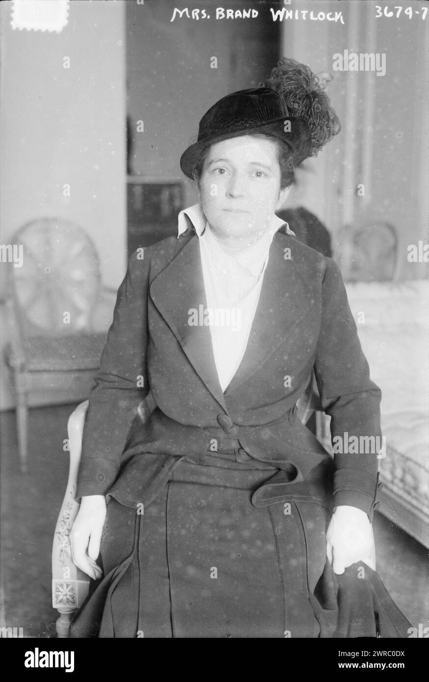 Mrs. Brand Whitlock, between ca. 1910 and ca. 1915, Glass negatives, 1 negative: glass Stock Photo