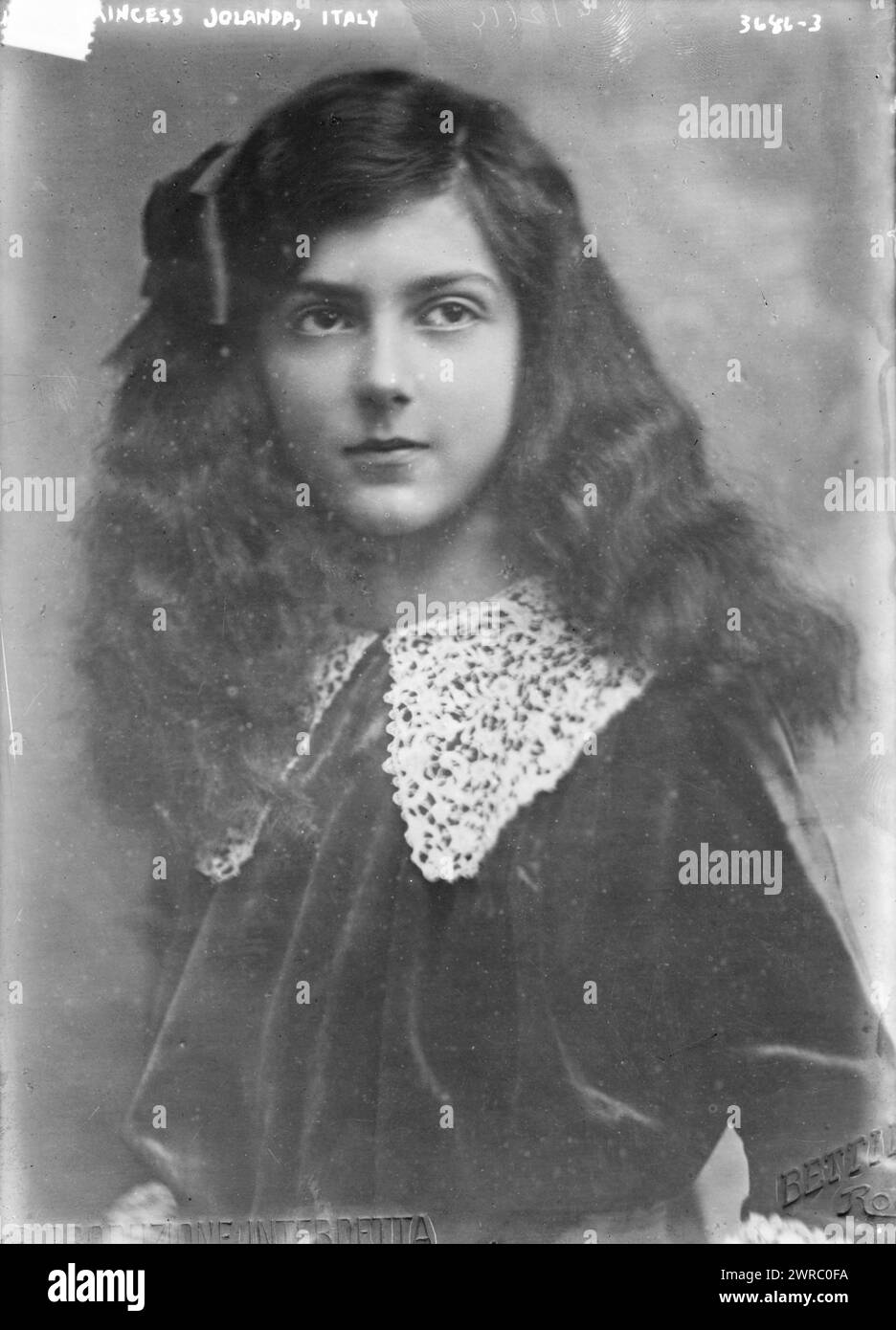 Princess Jolanda i.e., Yolanda, Italy, Photograph shows Princess Yolanda of Savoy (1901-1986)., between ca. 1910 and ca. 1915, Glass negatives, 1 negative: glass Stock Photo